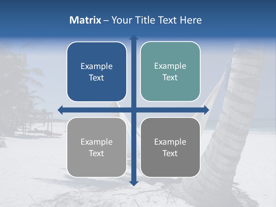 Young Woman Relaxing On The Hammock On A Tropical Beach PowerPoint Template