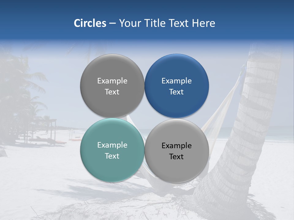 Young Woman Relaxing On The Hammock On A Tropical Beach PowerPoint Template