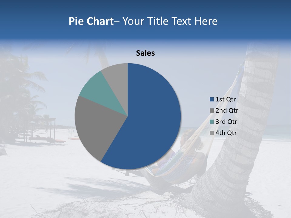 Young Woman Relaxing On The Hammock On A Tropical Beach PowerPoint Template