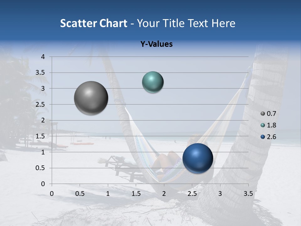 Young Woman Relaxing On The Hammock On A Tropical Beach PowerPoint Template