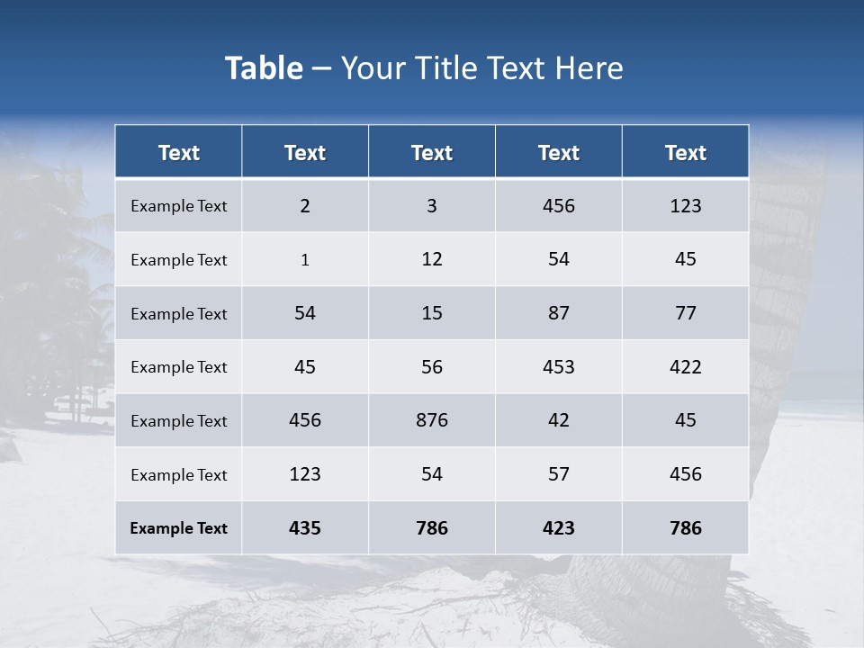 Young Woman Relaxing On The Hammock On A Tropical Beach PowerPoint Template