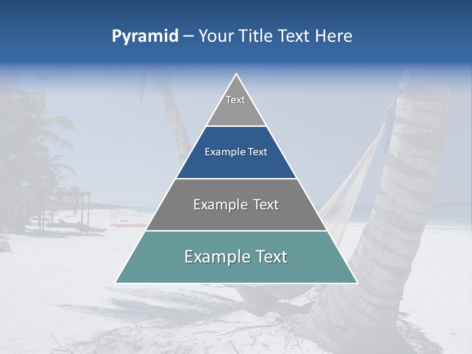 Young Woman Relaxing On The Hammock On A Tropical Beach PowerPoint Template