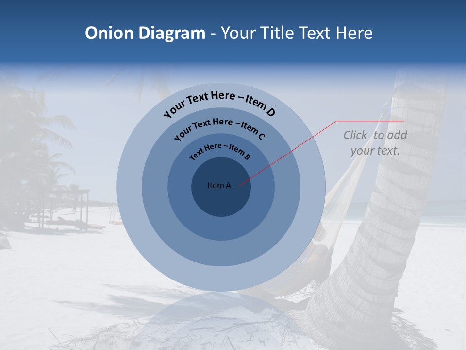 Young Woman Relaxing On The Hammock On A Tropical Beach PowerPoint Template