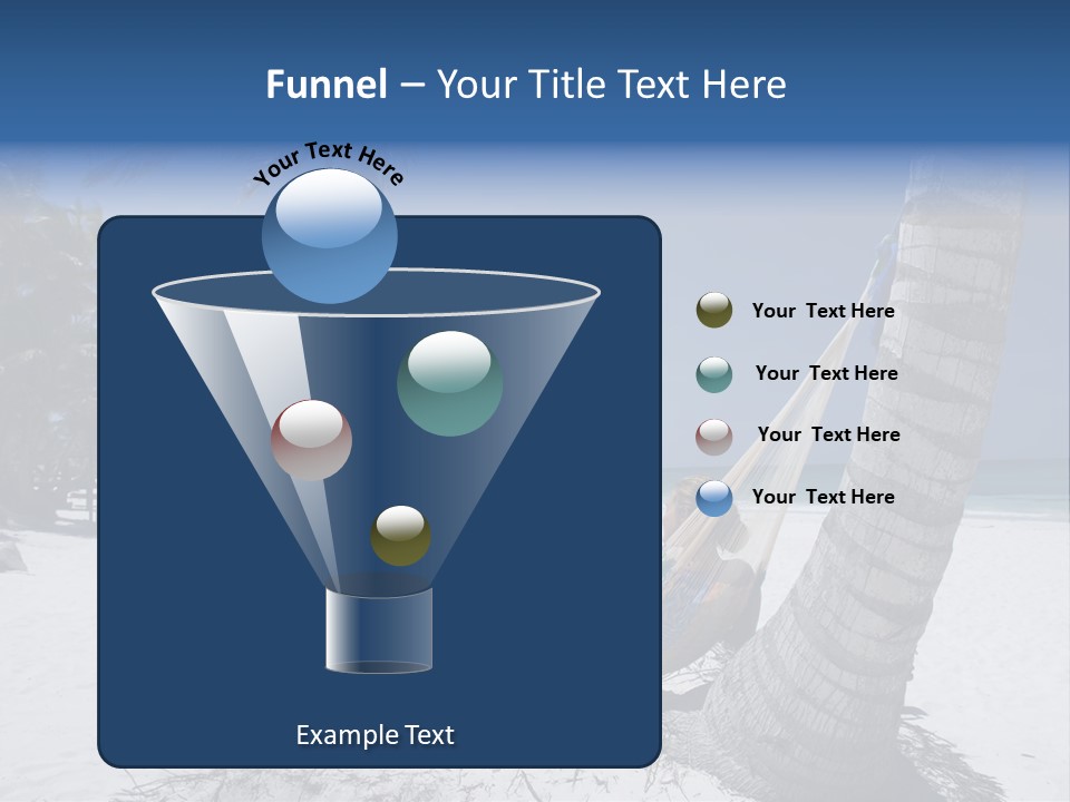 Young Woman Relaxing On The Hammock On A Tropical Beach PowerPoint Template