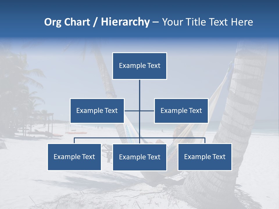 Young Woman Relaxing On The Hammock On A Tropical Beach PowerPoint Template