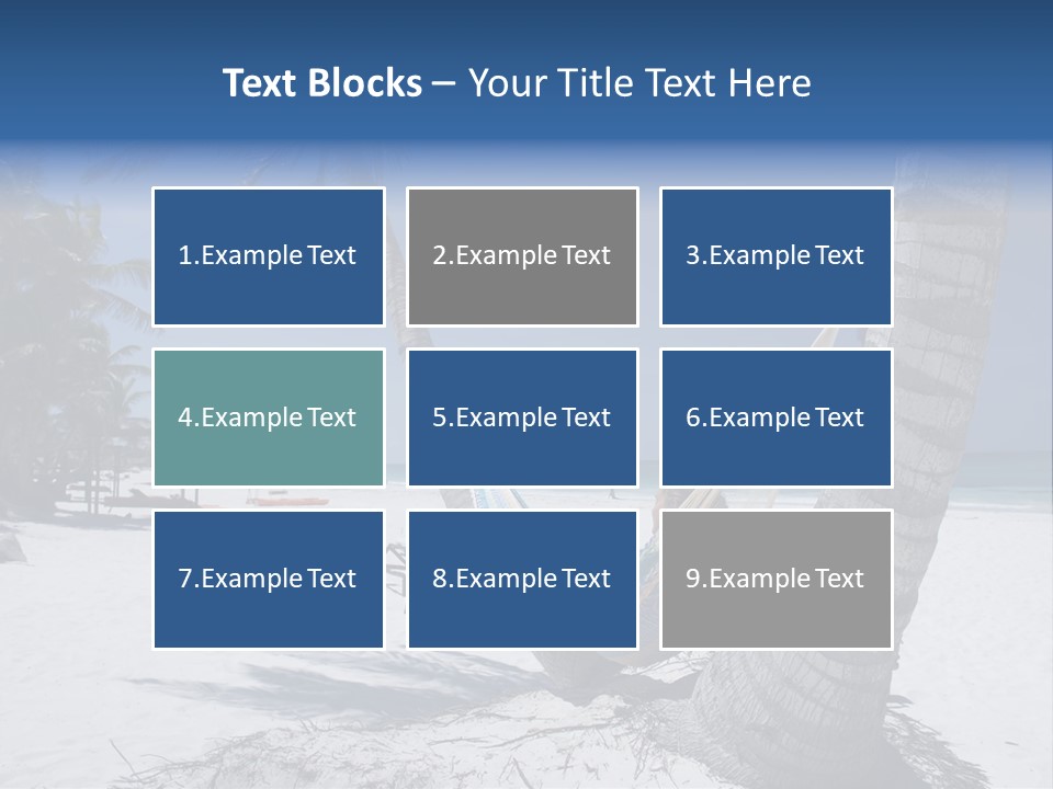 Young Woman Relaxing On The Hammock On A Tropical Beach PowerPoint Template