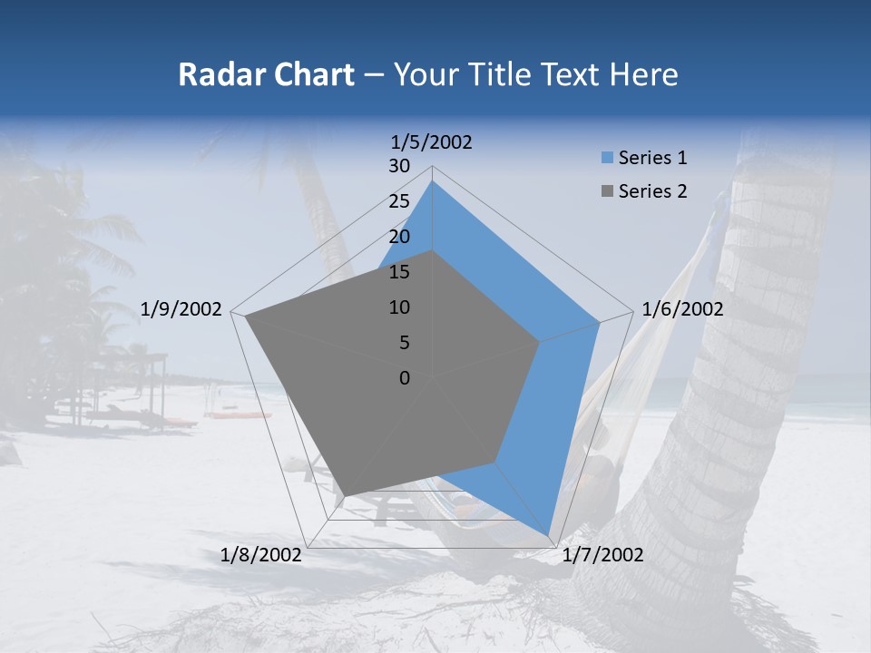 Young Woman Relaxing On The Hammock On A Tropical Beach PowerPoint Template