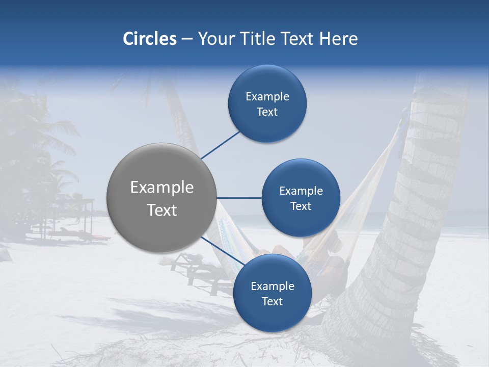 Young Woman Relaxing On The Hammock On A Tropical Beach PowerPoint Template