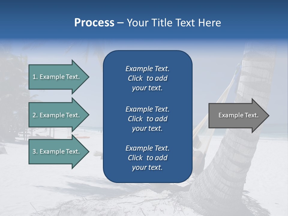 Young Woman Relaxing On The Hammock On A Tropical Beach PowerPoint Template