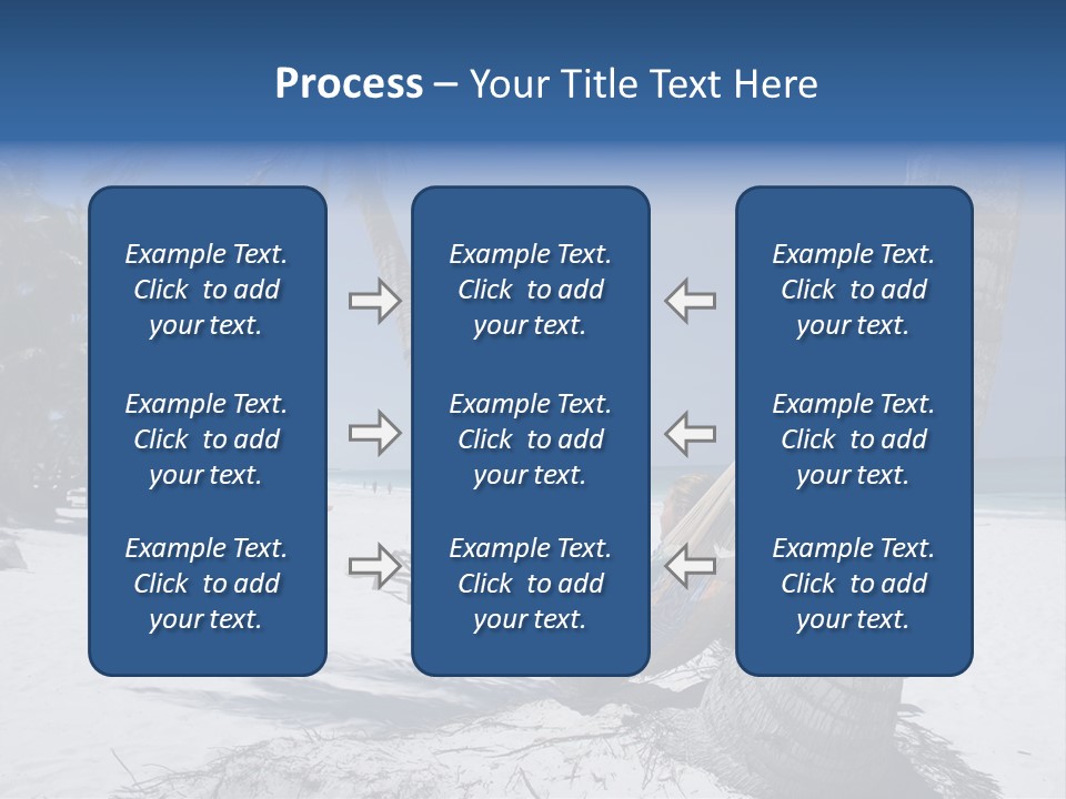 Young Woman Relaxing On The Hammock On A Tropical Beach PowerPoint Template