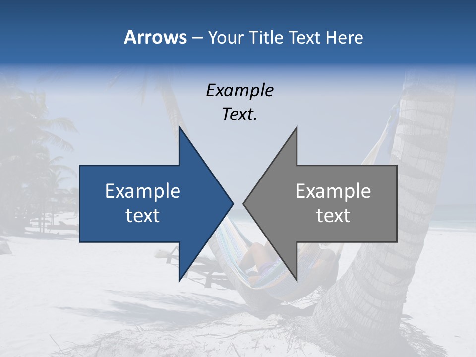 Young Woman Relaxing On The Hammock On A Tropical Beach PowerPoint Template