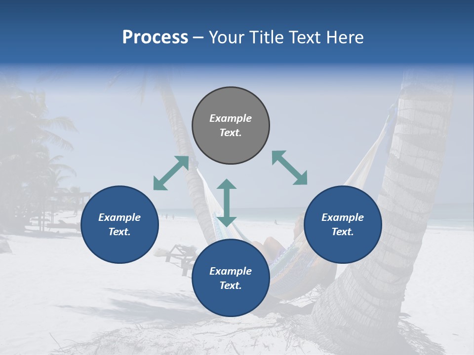 Young Woman Relaxing On The Hammock On A Tropical Beach PowerPoint Template