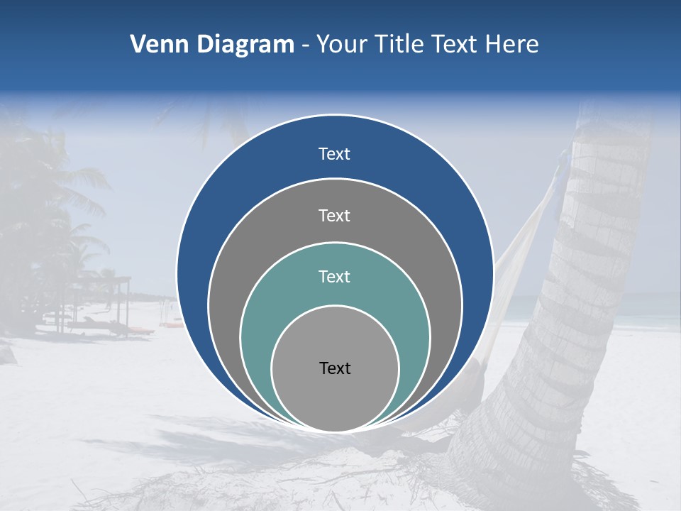 Young Woman Relaxing On The Hammock On A Tropical Beach PowerPoint Template