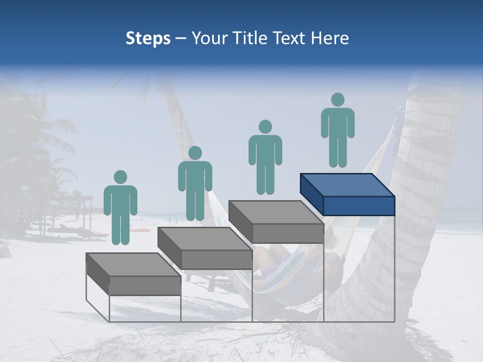 Young Woman Relaxing On The Hammock On A Tropical Beach PowerPoint Template