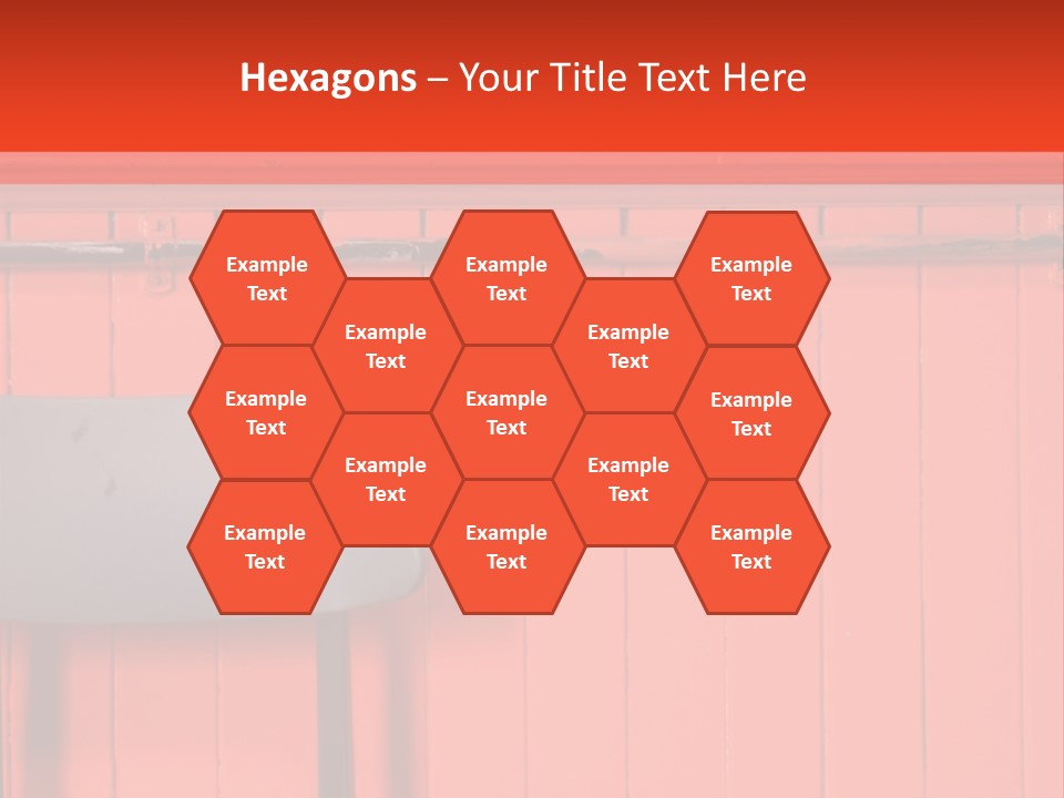 Classic School Chair With Black Board In The Background With Red Painted Wood Paneling PowerPoint Template