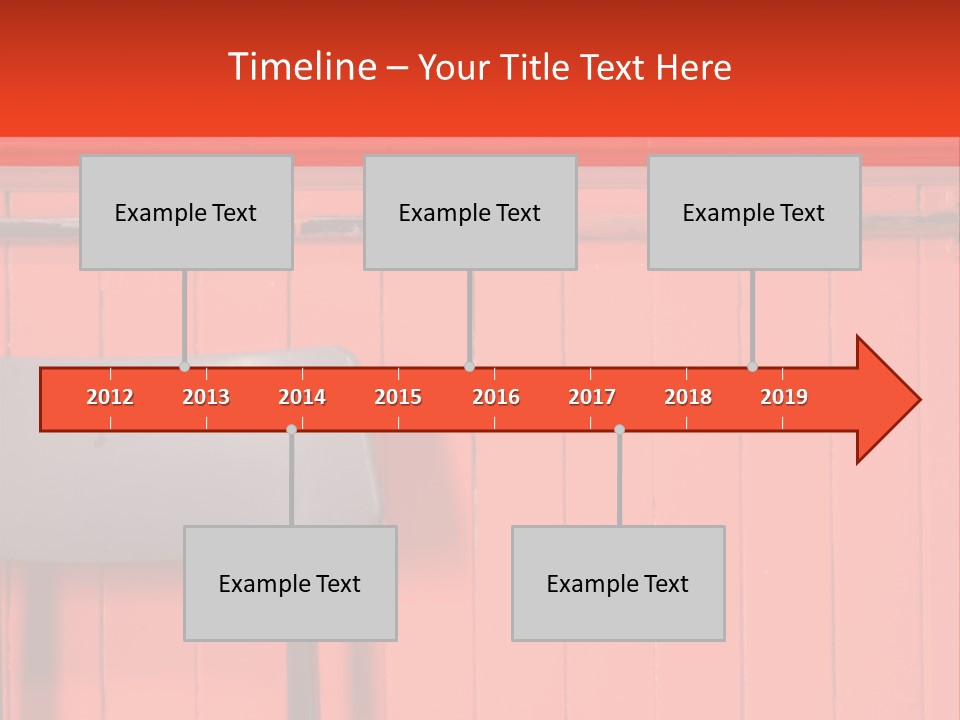 Classic School Chair With Black Board In The Background With Red Painted Wood Paneling PowerPoint Template
