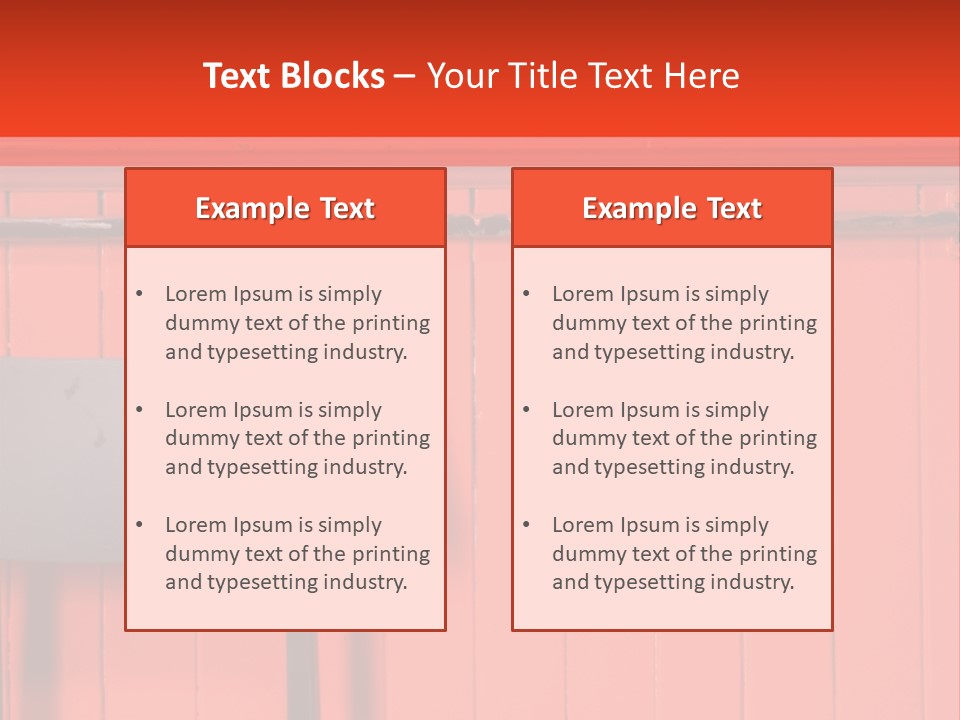 Classic School Chair With Black Board In The Background With Red Painted Wood Paneling PowerPoint Template