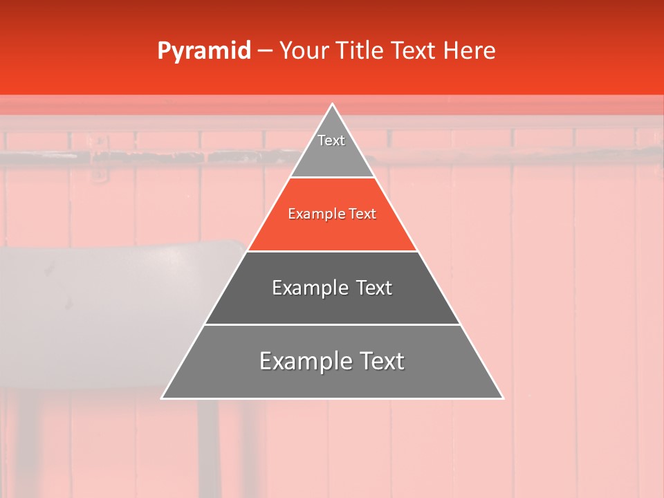 Classic School Chair With Black Board In The Background With Red Painted Wood Paneling PowerPoint Template