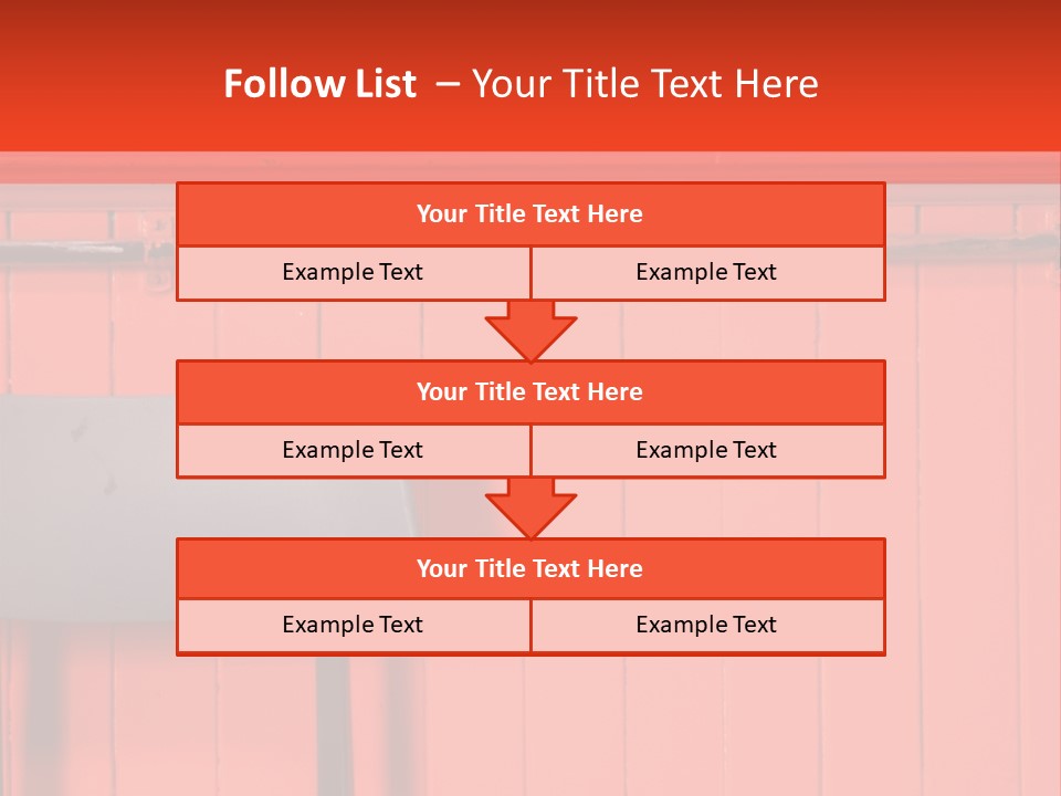 Classic School Chair With Black Board In The Background With Red Painted Wood Paneling PowerPoint Template