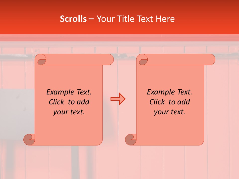 Classic School Chair With Black Board In The Background With Red Painted Wood Paneling PowerPoint Template