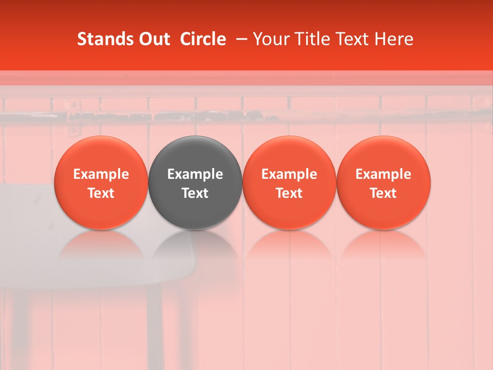 Classic School Chair With Black Board In The Background With Red Painted Wood Paneling PowerPoint Template