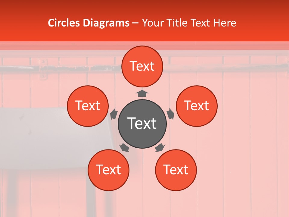 Classic School Chair With Black Board In The Background With Red Painted Wood Paneling PowerPoint Template