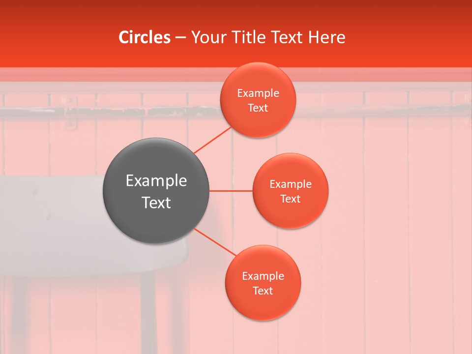 Classic School Chair With Black Board In The Background With Red Painted Wood Paneling PowerPoint Template