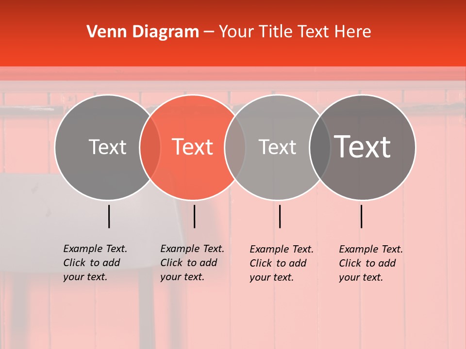 Classic School Chair With Black Board In The Background With Red Painted Wood Paneling PowerPoint Template