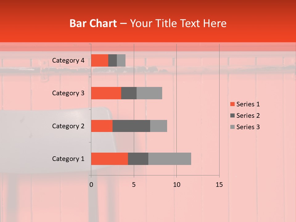 Classic School Chair With Black Board In The Background With Red Painted Wood Paneling PowerPoint Template