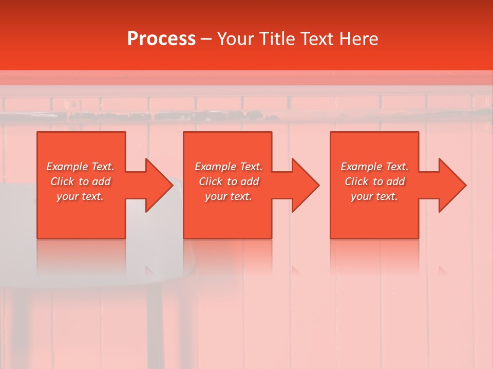 Classic School Chair With Black Board In The Background With Red Painted Wood Paneling PowerPoint Template