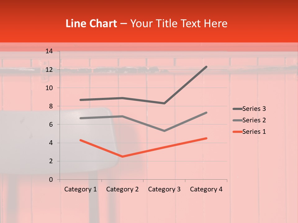 Classic School Chair With Black Board In The Background With Red Painted Wood Paneling PowerPoint Template