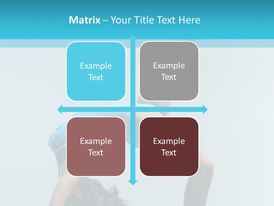 Young Beautiful Ballerina Posing On Grey Background PowerPoint Template