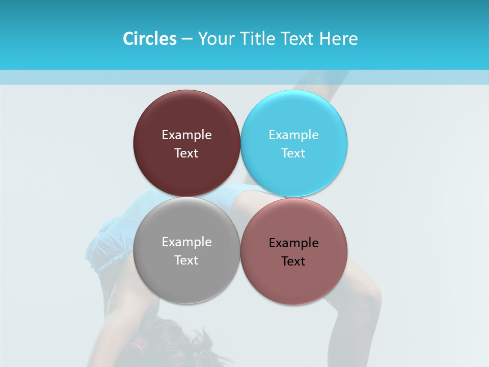 Young Beautiful Ballerina Posing On Grey Background PowerPoint Template