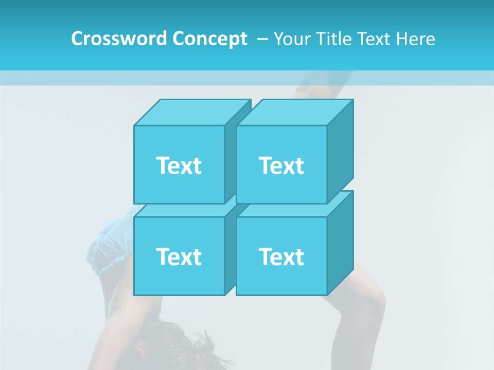 Young Beautiful Ballerina Posing On Grey Background PowerPoint Template