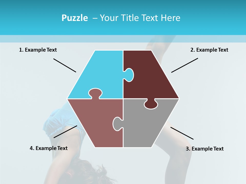 Young Beautiful Ballerina Posing On Grey Background PowerPoint Template