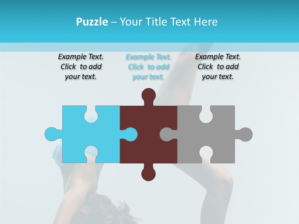 Young Beautiful Ballerina Posing On Grey Background PowerPoint Template