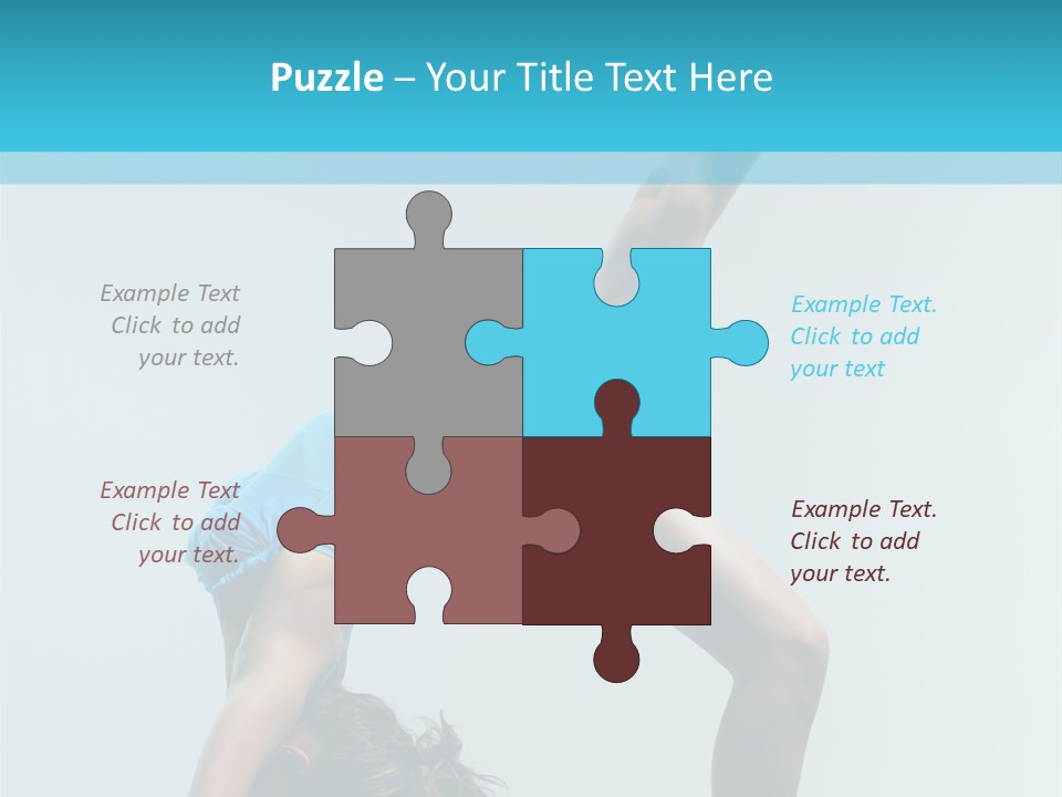 Young Beautiful Ballerina Posing On Grey Background PowerPoint Template