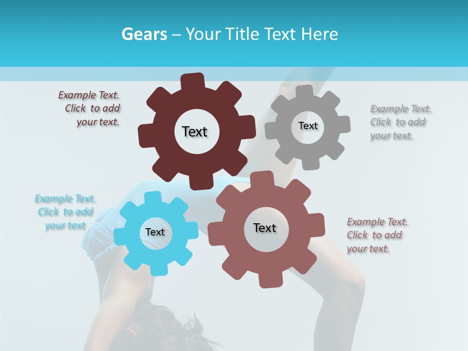 Young Beautiful Ballerina Posing On Grey Background PowerPoint Template