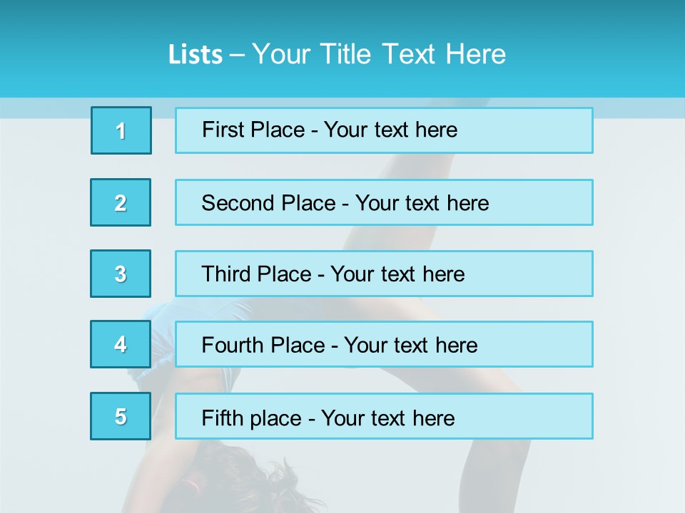 Young Beautiful Ballerina Posing On Grey Background PowerPoint Template