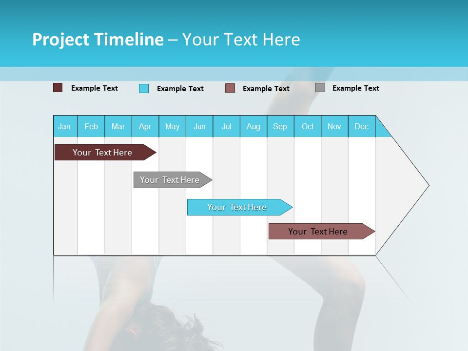 Young Beautiful Ballerina Posing On Grey Background PowerPoint Template