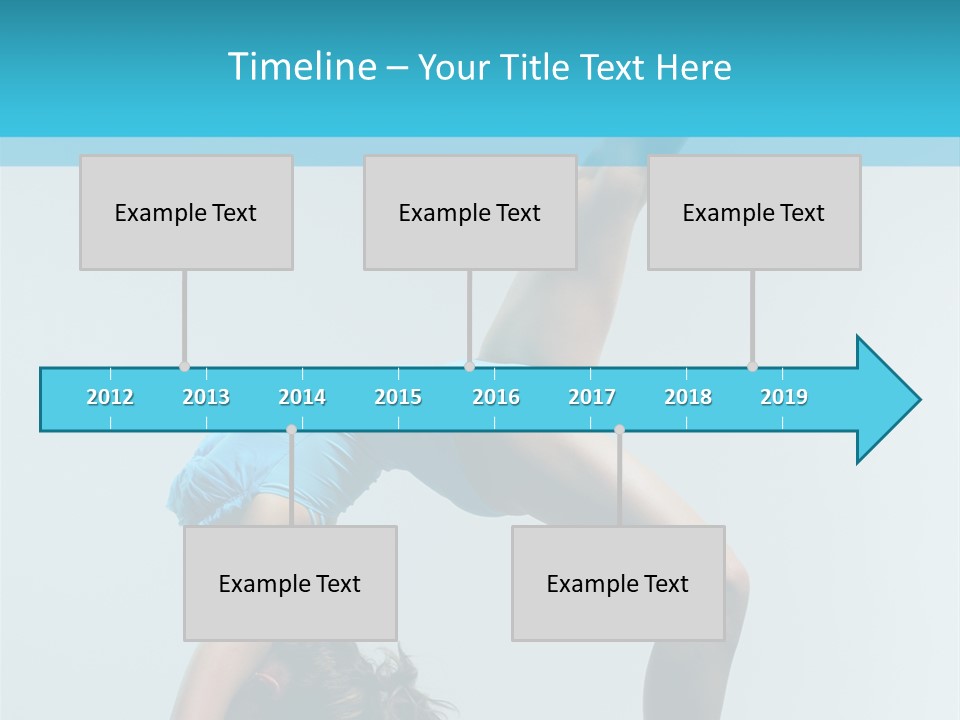 Young Beautiful Ballerina Posing On Grey Background PowerPoint Template