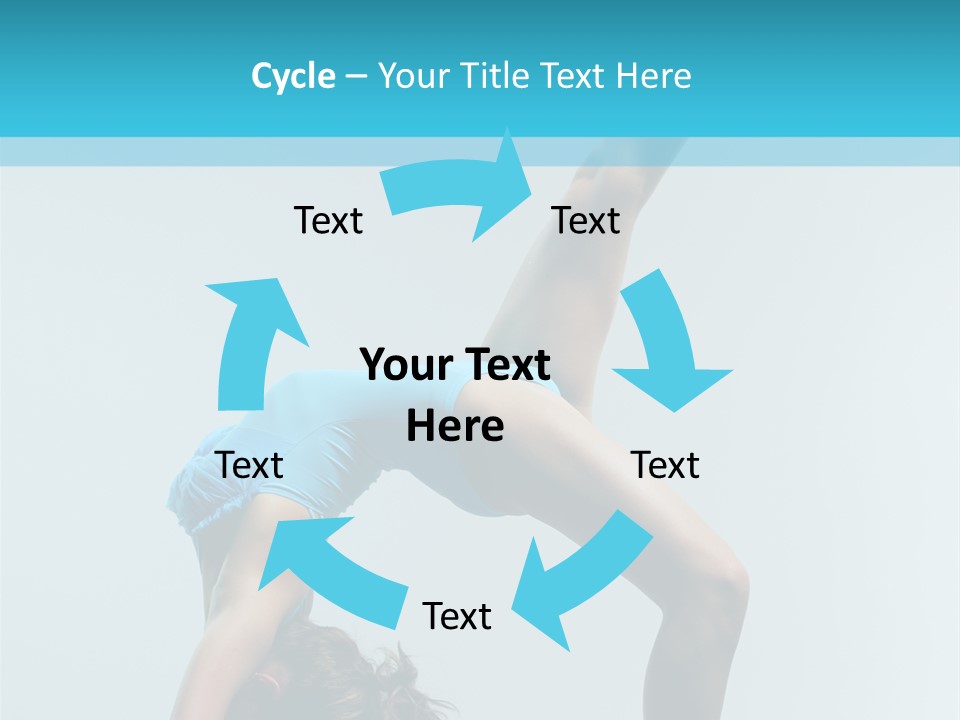 Young Beautiful Ballerina Posing On Grey Background PowerPoint Template