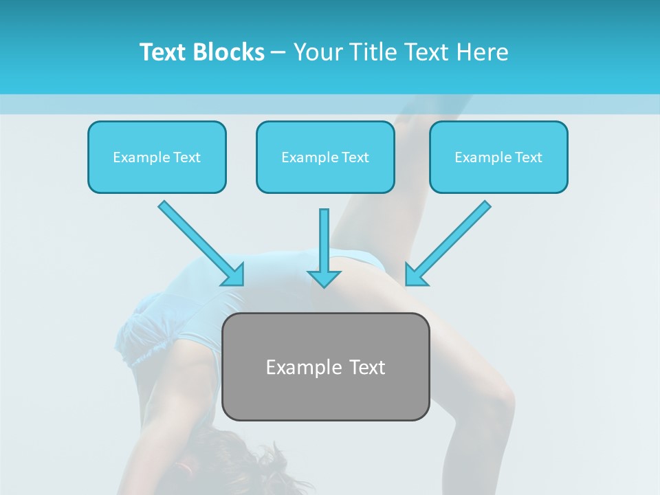 Young Beautiful Ballerina Posing On Grey Background PowerPoint Template