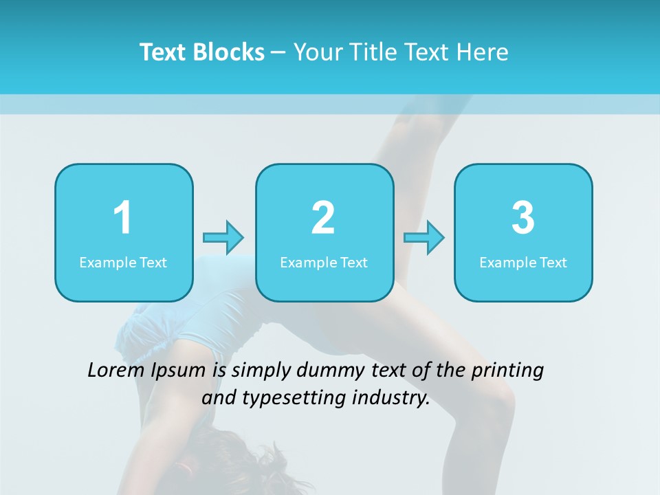 Young Beautiful Ballerina Posing On Grey Background PowerPoint Template