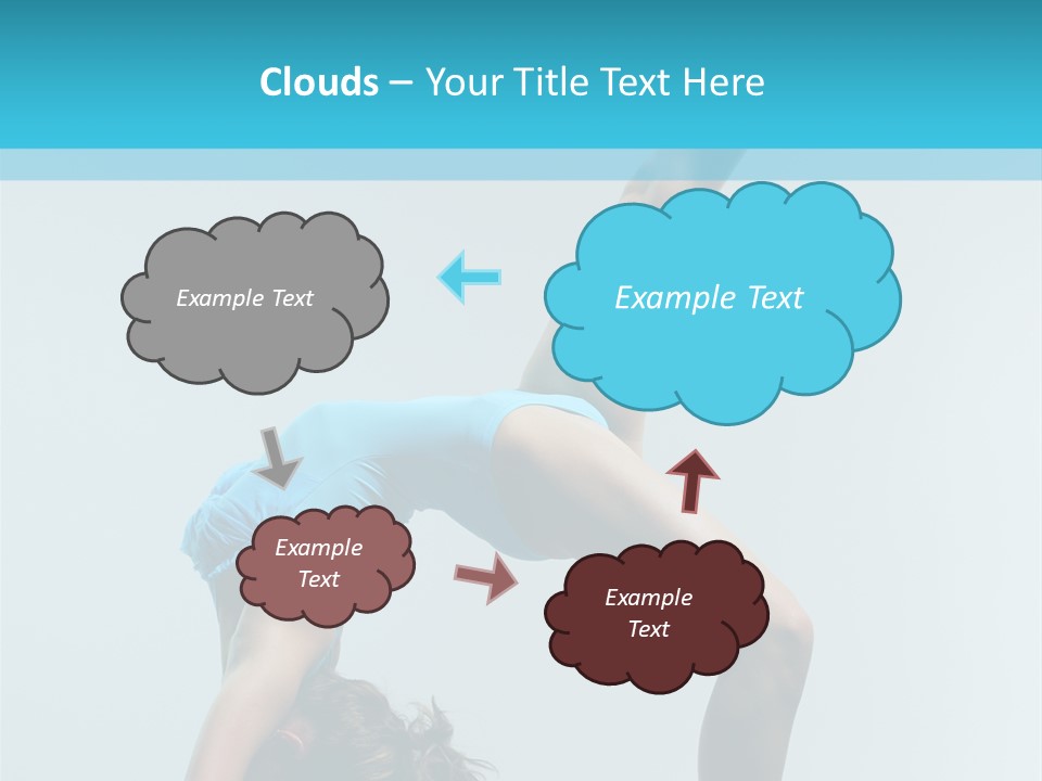 Young Beautiful Ballerina Posing On Grey Background PowerPoint Template