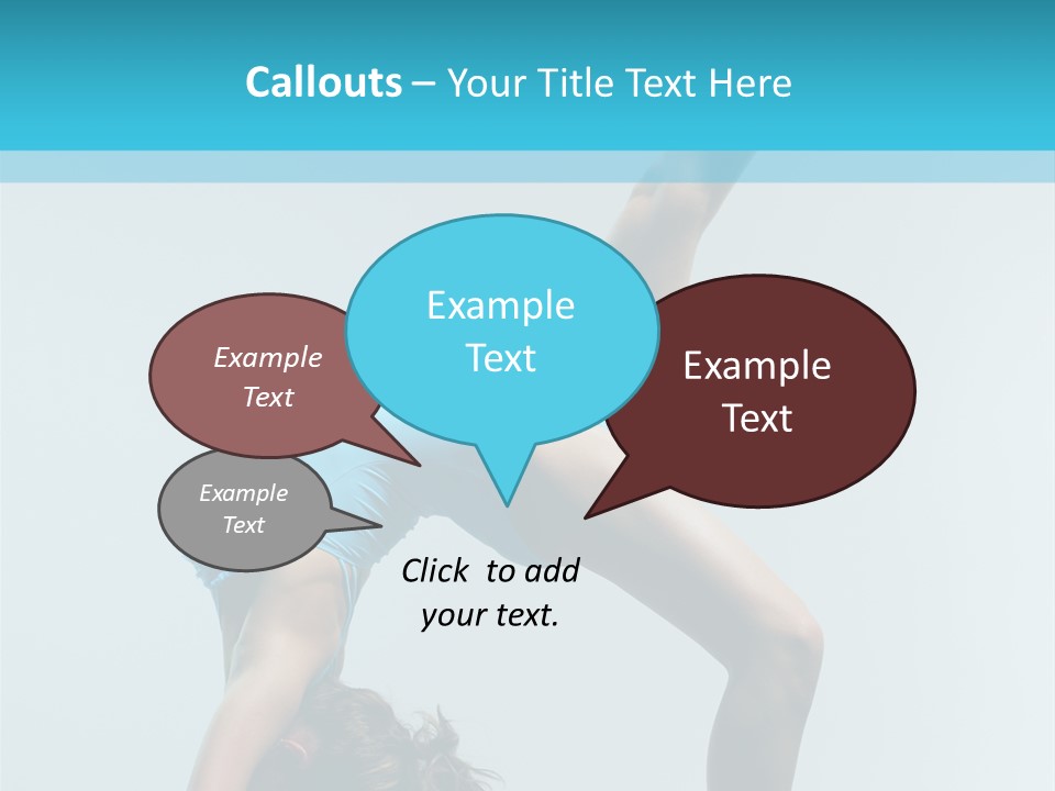 Young Beautiful Ballerina Posing On Grey Background PowerPoint Template