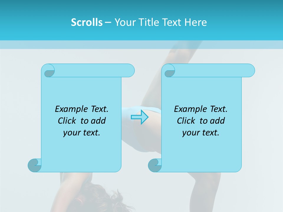 Young Beautiful Ballerina Posing On Grey Background PowerPoint Template