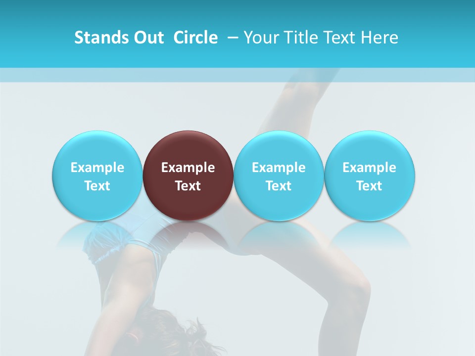 Young Beautiful Ballerina Posing On Grey Background PowerPoint Template