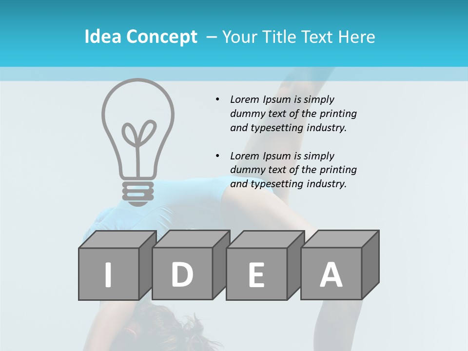 Young Beautiful Ballerina Posing On Grey Background PowerPoint Template