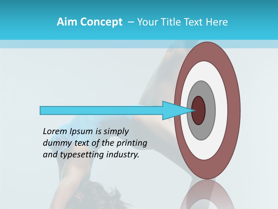 Young Beautiful Ballerina Posing On Grey Background PowerPoint Template